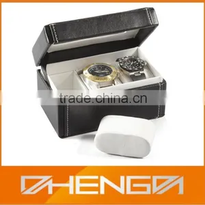 Best Sell Factory Custom Made 3 Slot Black Watch Leather Box for Men (ZDS-F298) thumbnail-1
