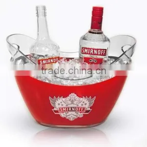 Oval Shape Smirnoff Acrylic Led Ice Bucket for Wholesale thumbnail-2
