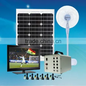 High Efficient Solar Powered System Load DC Fan and TV thumbnail-1