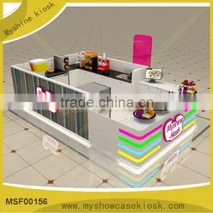 Contemporery Style Ice Cream Kiosk Design With Bubble Tea Cups in Juice Bar Kiosk thumbnail-1