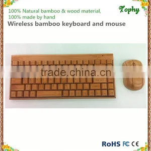 2.4GHz Wireless Bamboo Keyboard and Mouse Waterproof Keyboard+ Wireless Mouse thumbnail-1