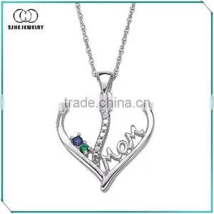 For Mother's AAA cz Heart Charm thumbnail-1