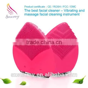 Wholesale Beauty Massage Deep Pore Clean Roller Facial Massage Cream Silicone Facial Cleansing Brush thumbnail-1