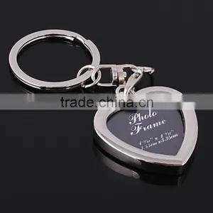 New Heart Creative Different Shape Metal Photo Frame Key Chain Ring Keychainains/Oval Round Metal Key Chains thumbnail-2