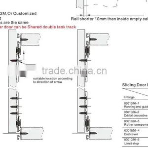 Sliding Door Fittings for Wardrobe Sliding Door thumbnail-3