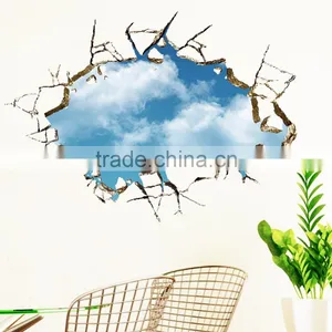 Soccer Ball Football Broken 3D Decorative Peel Vinyl Wall Stickers Wall Decals Removable Decors for Living Room Kids Room Baby thumbnail-3