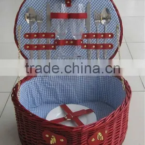 Willow Heart-shaped Picnic Basket thumbnail-1