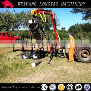 New Condition and Log Trailer With Crane With CE Approved thumbnail-1
