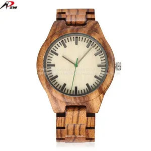 Wooden Watch 2017 Bamboo Zebrano Wood New Fashion Watch thumbnail-5