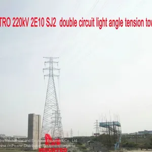 MEGATRO 220kV 2E10 SJ2 Double Circuit Light Angle Tension Tower thumbnail-1