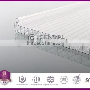 Gensin 12mm 3-layer W-Structure U-locking Design Polycarbonate Sheet 10-year Warranty 700mm thumbnail-2