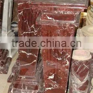 NATURAL RED ZEBRA MARBLE PEDESTALS thumbnail-5