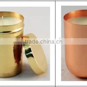 Brass Candle Jar Copper Candle Jar With Lid thumbnail-1