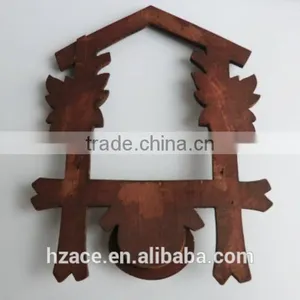 Vintage Cuckoo Clock Wooden Frame Bird's Nest thumbnail-2