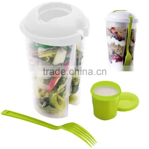 Fruit Salad Container Salad To Go Cup With Fork thumbnail-1