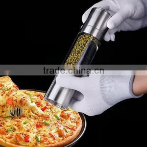 CY181 Multifunctional Manual Stainless Steel Pepper Mill With Two Storage Container Peper Grinder thumbnail-2
