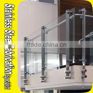 Residential 304 Stainless Steel Stair Outdoor Glass Railings thumbnail-5