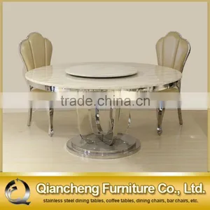 Mirrored Dining Table Marble Round Dining Table Malaysia Restaurant Furniture thumbnail-1
