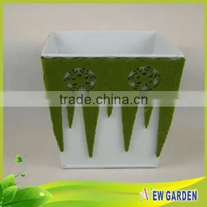 Wholesales in Home Decor Metal Planter/ Felt Big Flower Pot thumbnail-2