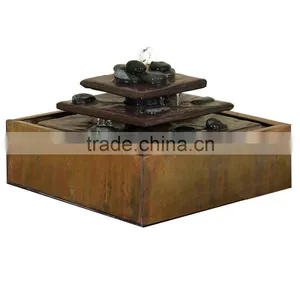 Cascading Pyramid Copper Tabletop Fountain thumbnail-1