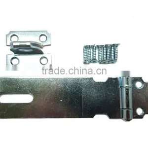 Latch Lock, Zinc Plated Safety Hasp With Loose Staple, Door Hasp, Steel Hasp Staple Set thumbnail-1