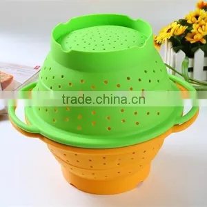 Multifunctional Silicon Basket Colander, Kitchen Filter Strainers Tool thumbnail-5