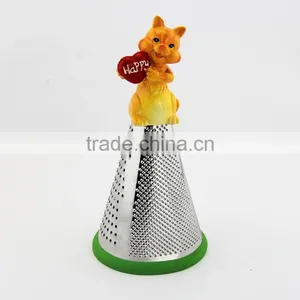 Happy Kitten 8 Inch Resin Statue Stainless Steel Kitchen Grater EU Standard thumbnail-1