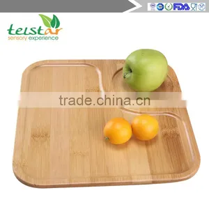 Manufacturer Direct Selling Foreign Trade Export of High Quality Bamboo Tea Snack Dish Square Green Bamboo Plates thumbnail-2