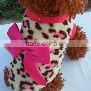 Pink Color Pet Dog Puppy Cat Winter Leopard Clothes Cute T-Shirt Soft Warm Coat Hot Selling thumbnail-4