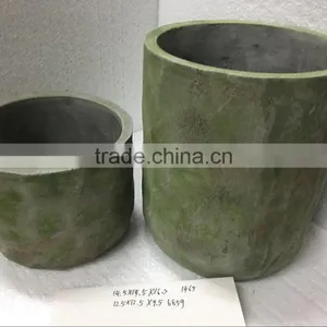Green Colour in Simply Design Cement Flower Pot for Garden Deco thumbnail-6