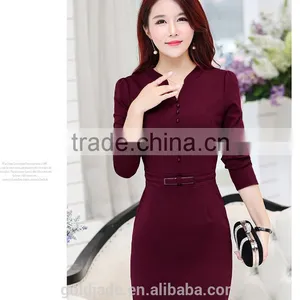 2016 Customized Manufactorying Fashionable Custom Fit Middle-aged Ladies Dress thumbnail-1