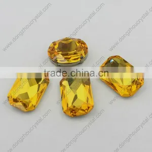 Fashion Octagon Crystal Stone Colorful Glass Bead From Pujiang thumbnail-6