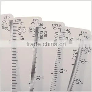 Kearing Brand Non Toxic Plastic 5pcs Set Combination Scale Ruler in #8500-5 for Engineering thumbnail-3