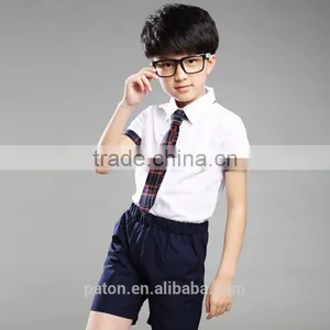 Skirt And Shirt With Short Pants School Uniform Shirts 100% Cotton thumbnail-3