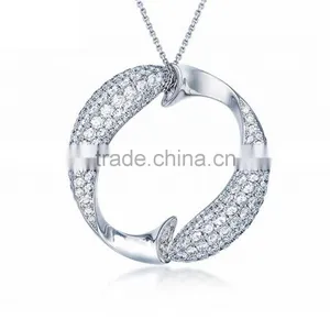 925 Sterling Silver Jewelry Necklace Couple Fish Pendant for Necklace thumbnail-2