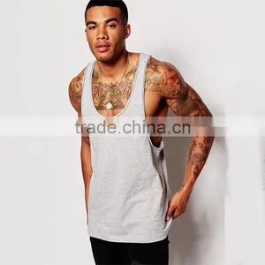 Mens Tank Top Gym Grey Textured Slim Fit Vest Tank Top Gym Men thumbnail-3