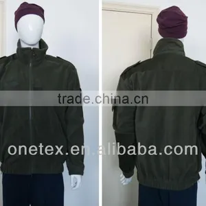 Men's Army Green Fleece Softshell Jacket thumbnail-1