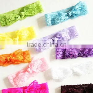 New Elastic Lace Baby Headband Wholesale thumbnail-2