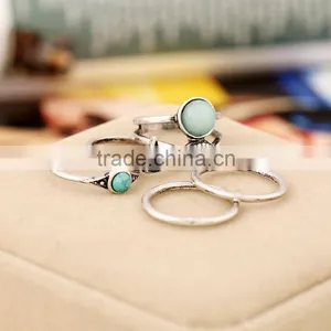 Zm53235a Hot Sale Decoration Rings One Set 5 Pieces Knuckle Midi Set Ring thumbnail-3