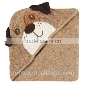 Eco-friendly Embroidery Designs Ring Spun Cotton Terry Animal Baby Bath Towel With Hood thumbnail-1