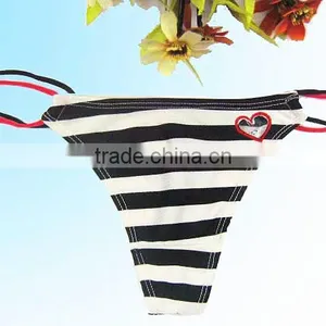 Girls Multiple Color Stripe Nice Sexy Thongs g String Underwear thumbnail-3