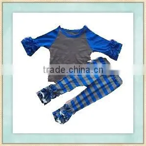 Factory Price Sales Wholesale New Design Kids Clothes Girls and Boys Boutique Stripe Outfits thumbnail-1