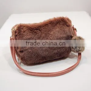 2016 New Fashion Women Handbag Brand Designer Hand Bag Faux Rabbit Fur Bags thumbnail-1