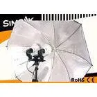 Fan Cooling 45W 4500LM Digital Photography Lighting Umbrella E27 Screw thumbnail-1