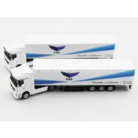 1:87 White Color Truck Model Toy thumbnail-1