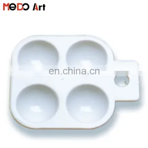 4 Well Rectangular Plastic Watercolor Painting Palette With Handle thumbnail-1
