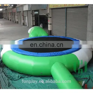 HI Gaint Outdoor Inflatable Orbit Water Trampoline With Solid Net thumbnail-2