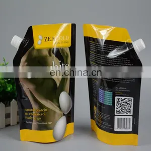 Custom Reusable 3 Side Heat Seal Plastic Flat Bottom Laundry Detergent Spout Pouch Bag thumbnail-2
