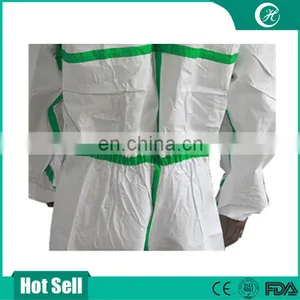 Waterproof Green Seal Strip Safety Disposable Coverall thumbnail-3