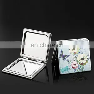 Cheap Small White pu Leather Framed Cosmetic Mirror thumbnail-6